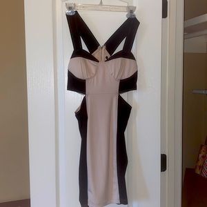 Brand New Lulus fitted short  peekaboo dress